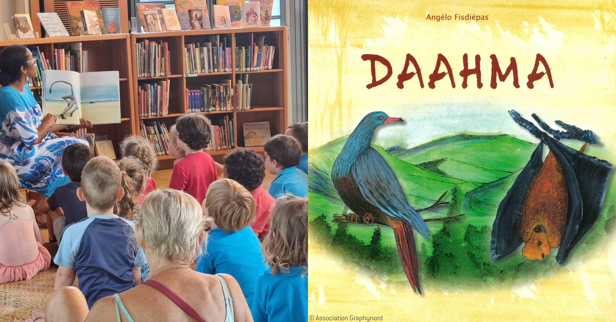 Lecture de contes au centre culturel Tjibaou